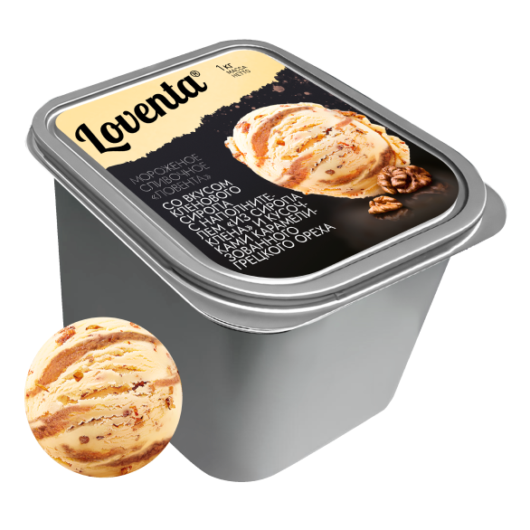 “LOVENTA” cream ice cream with maple syrup flavor